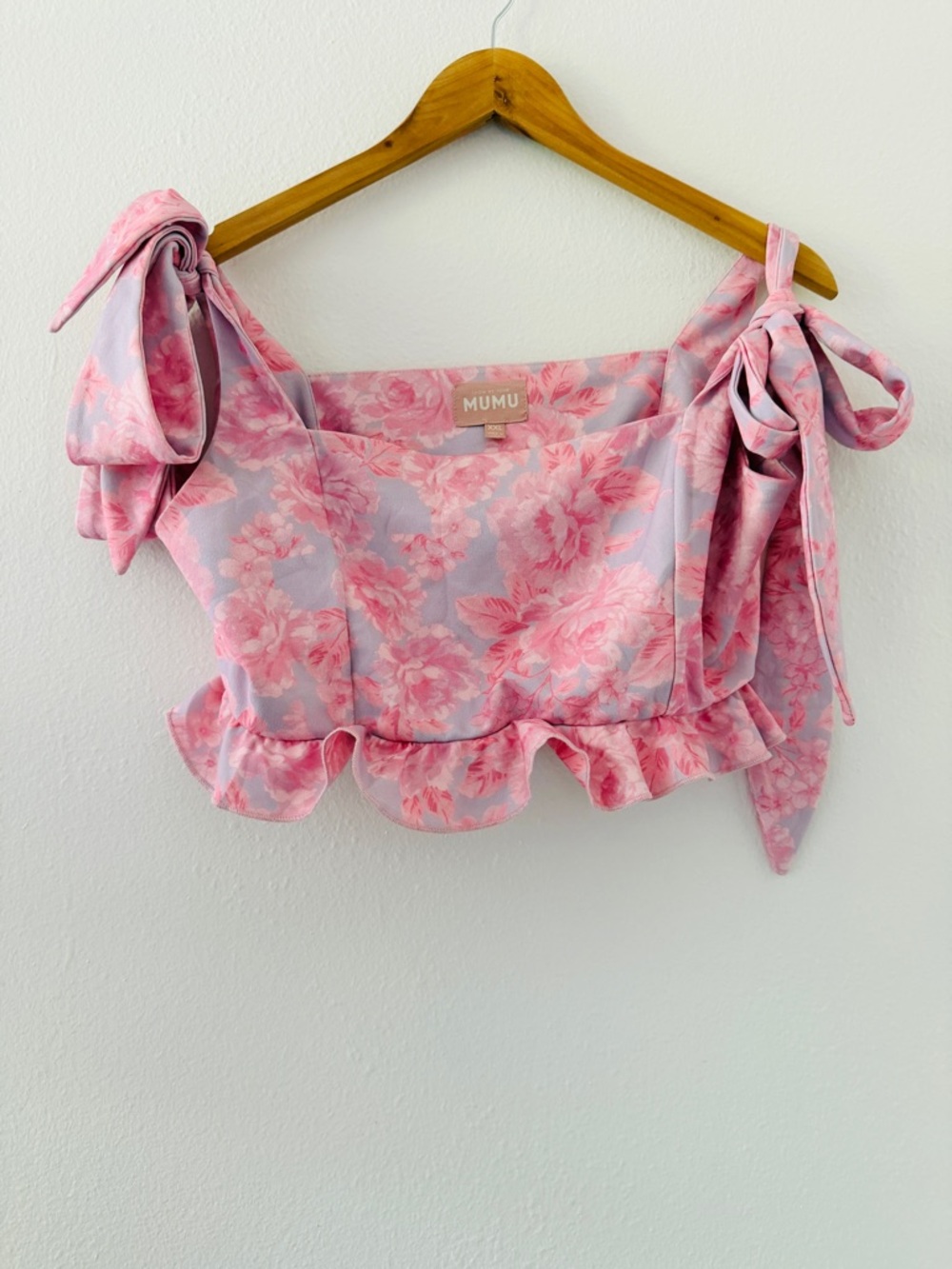 Show Me Your MuMu Dutchess Ruffle Top & Skirt Formal Set Pink Purple Floral XXL - Picture 6 of 11